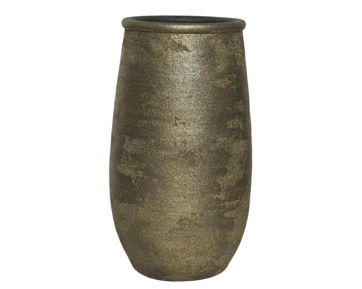 Decoris-Vasi Terracotta Gold 40cm.